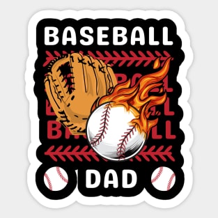 My Favorite Baseball Player Calls Me Dad Gift for Baseball Father daddy Sticker